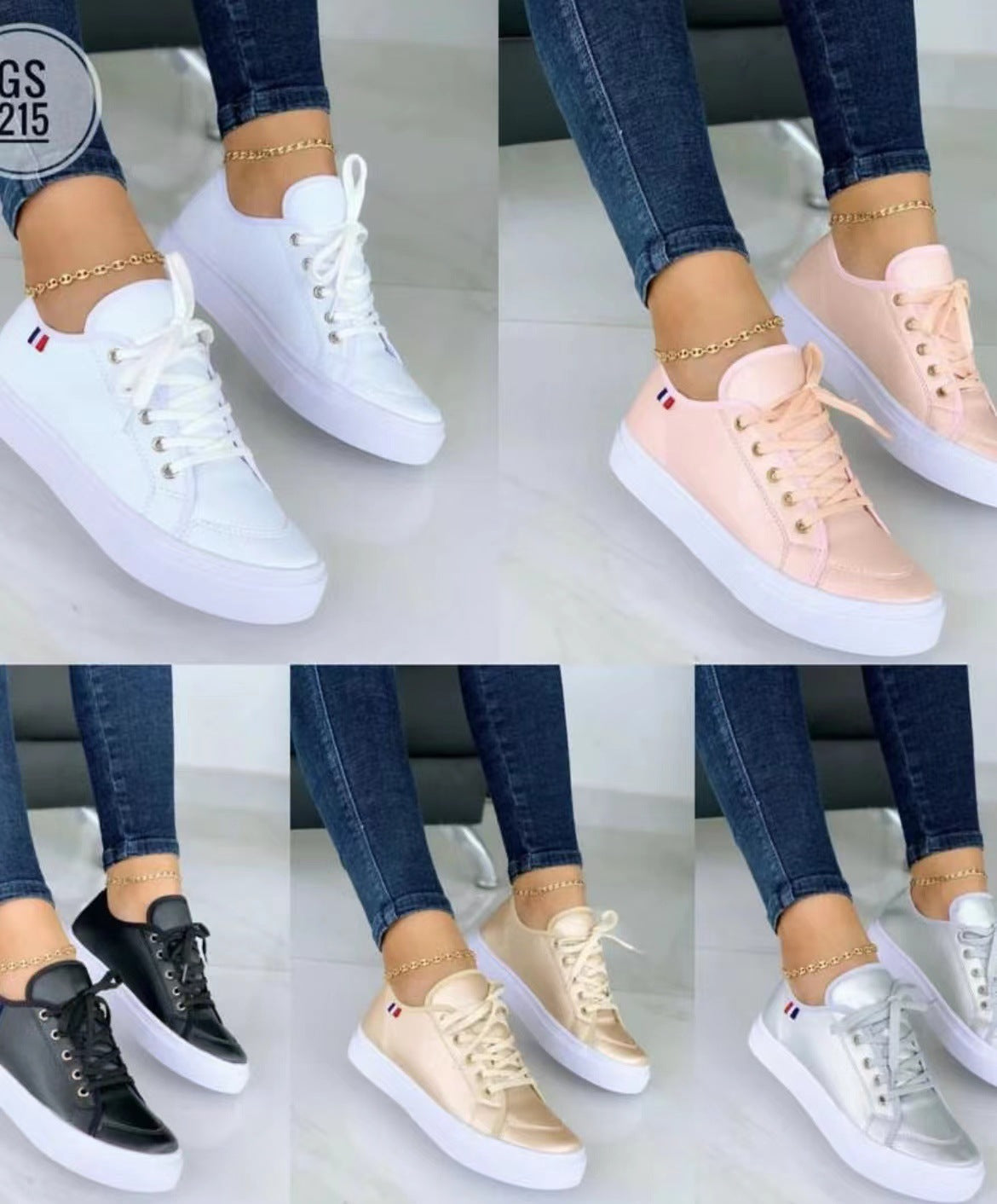 European And American New Round Toe Platform Casual Shoes