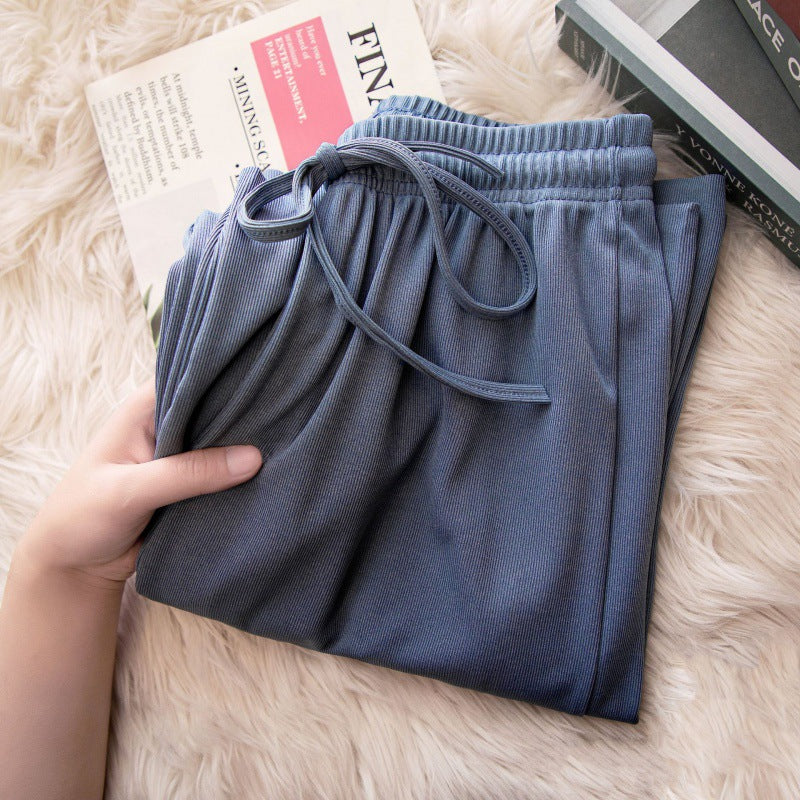 High Waisted And Draped Student Casual Pants