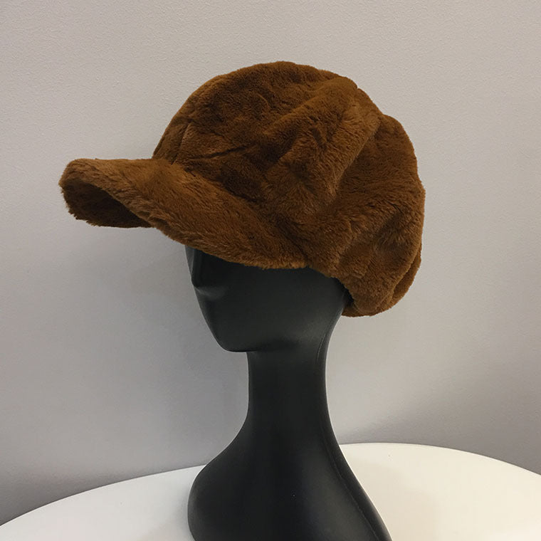 Plush Octagonal Cap Korean Style