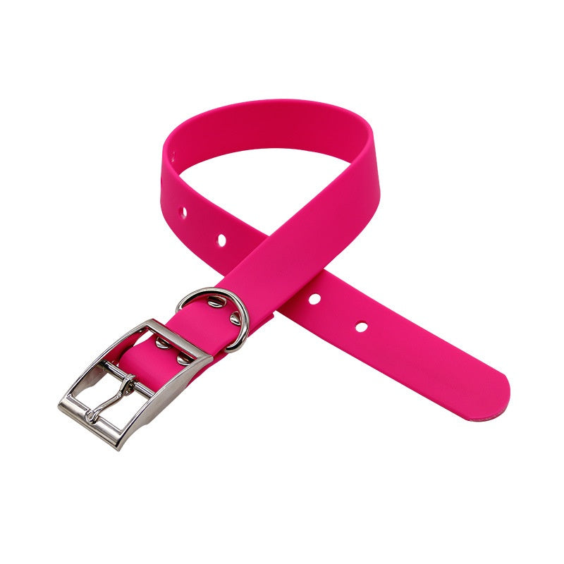 Factory Wholesale PVC Plastic Waterproof Dog Collar Wear-resistant Dog Collar Out Dog Traction Collar Pet Supplies