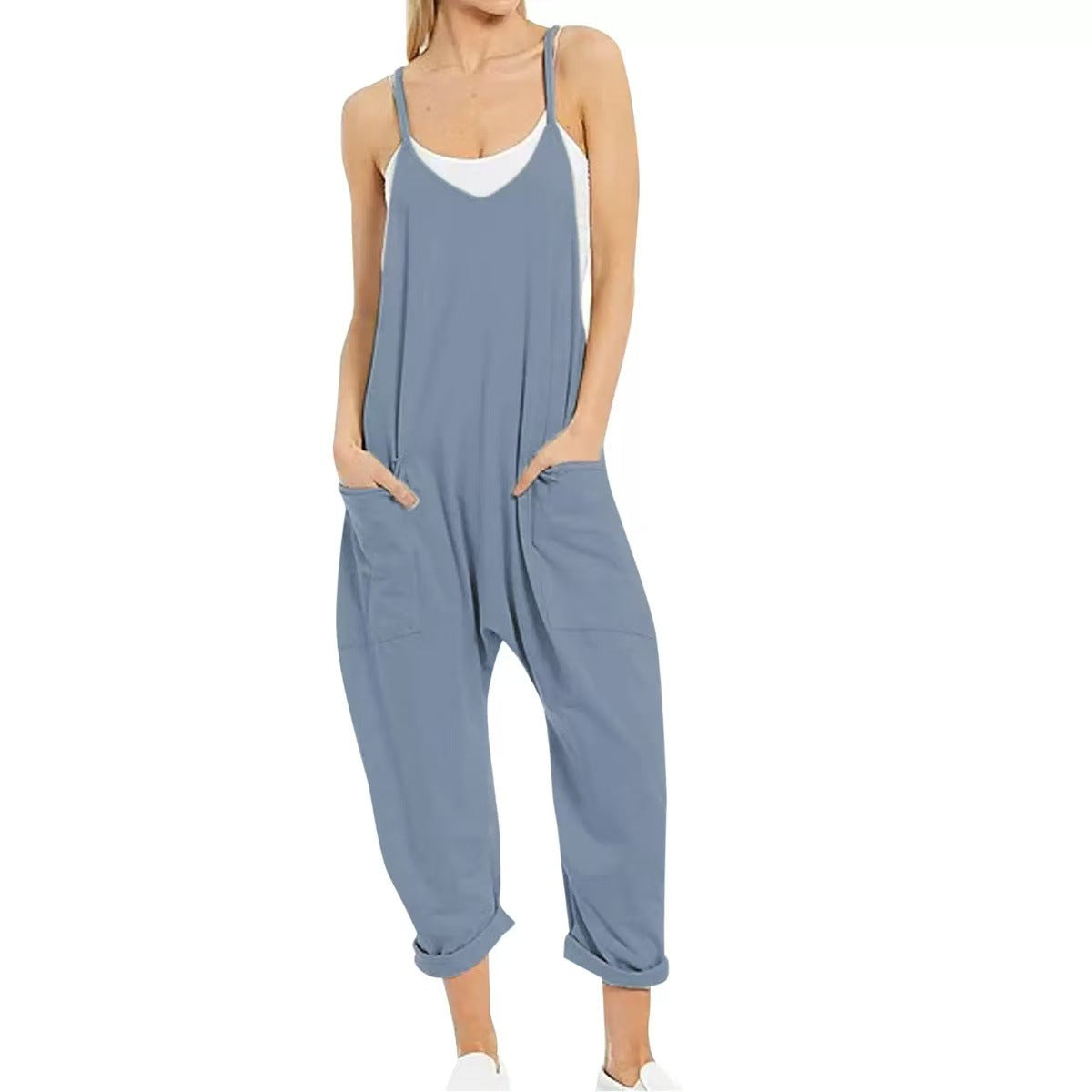 Plus-size Casual Knitted Overalls With Suspenders