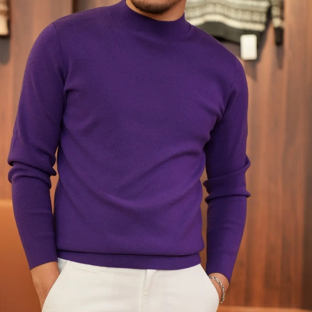 Round Neck Knitted Sweater With High Quality