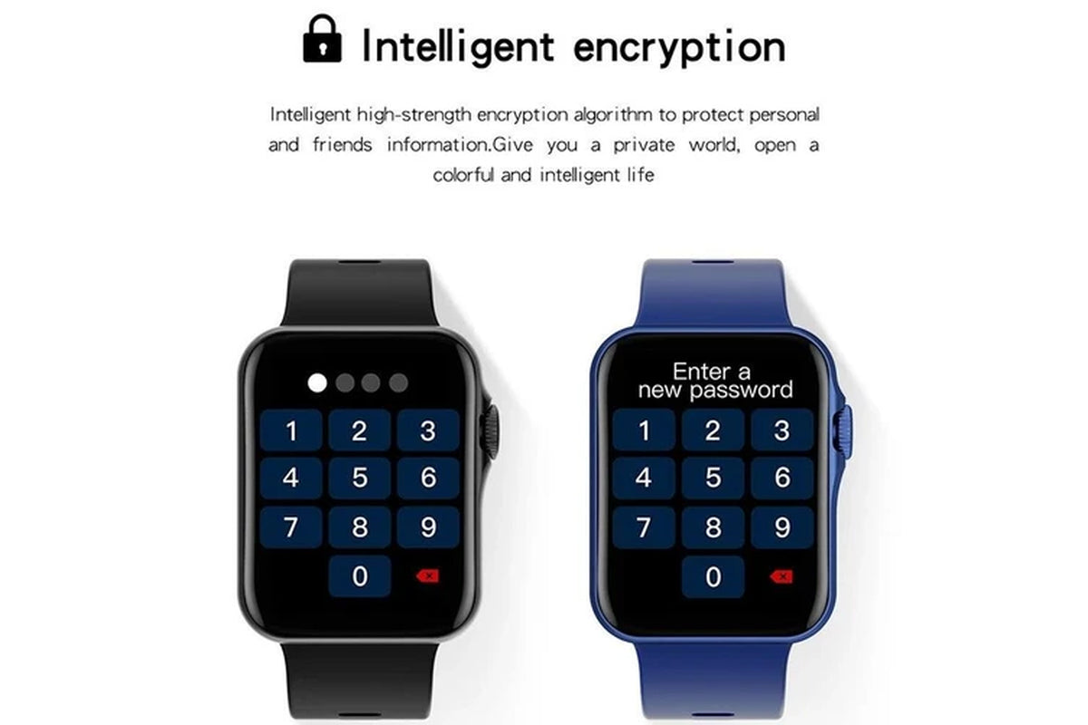 Women Smart Watch Full Touch HD Screen Smart Watch Sport Tracker Calling Smartwatch Heart Rate BP ECG with Music Playback Watch - Black Silicone