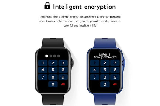 Women Smart Watch Full Touch HD Screen Smart Watch Sport Tracker Calling Smartwatch Heart Rate BP ECG with Music Playback Watch - Black Silicone