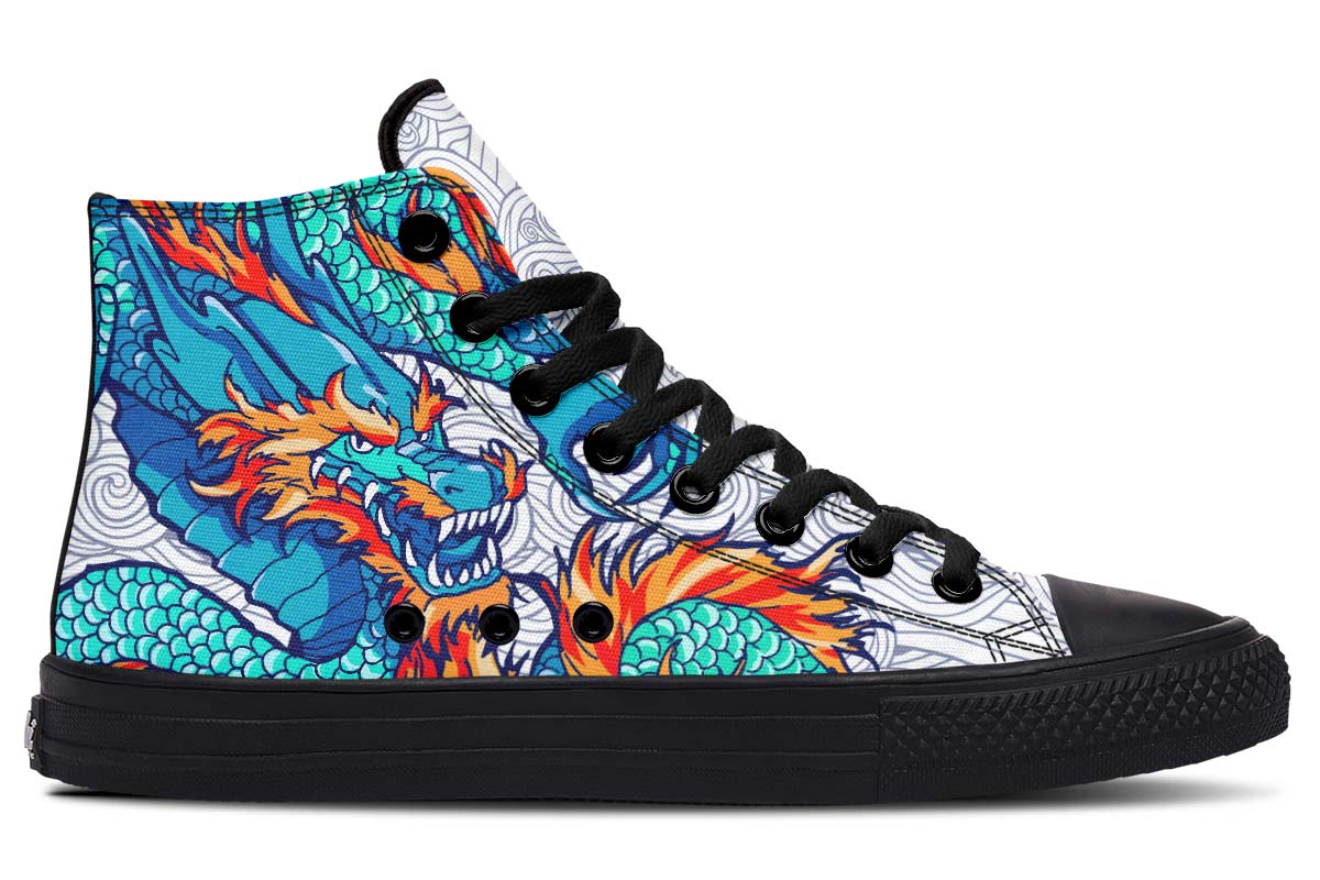 Men's And Women's Fashion Color Printing High-top Canvas Shoes