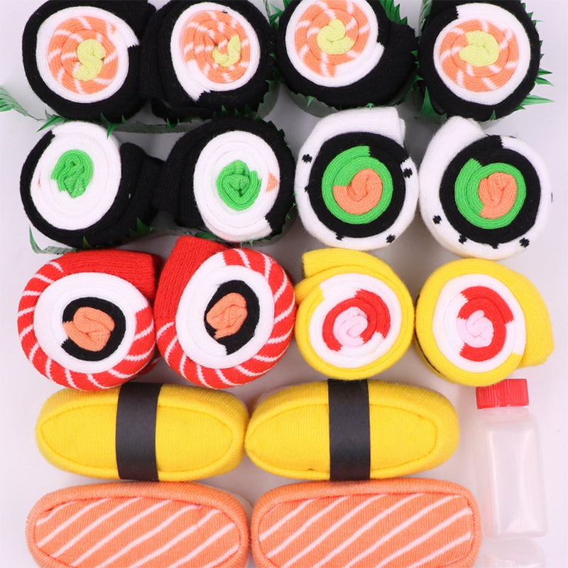 Medium Tube Breathable Combed Cotton Sushi Socks Box