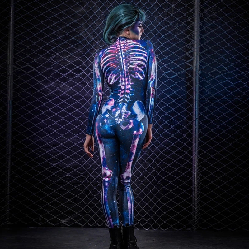 Halloween Ball Body Skeleton Jumpsuit