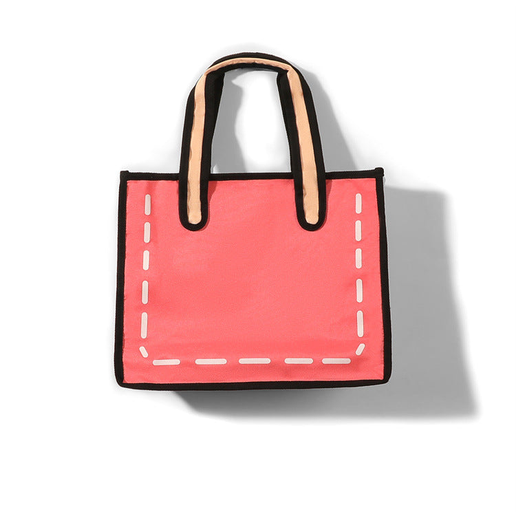 Fashion Trend With Solid Color Portable Tote Bag