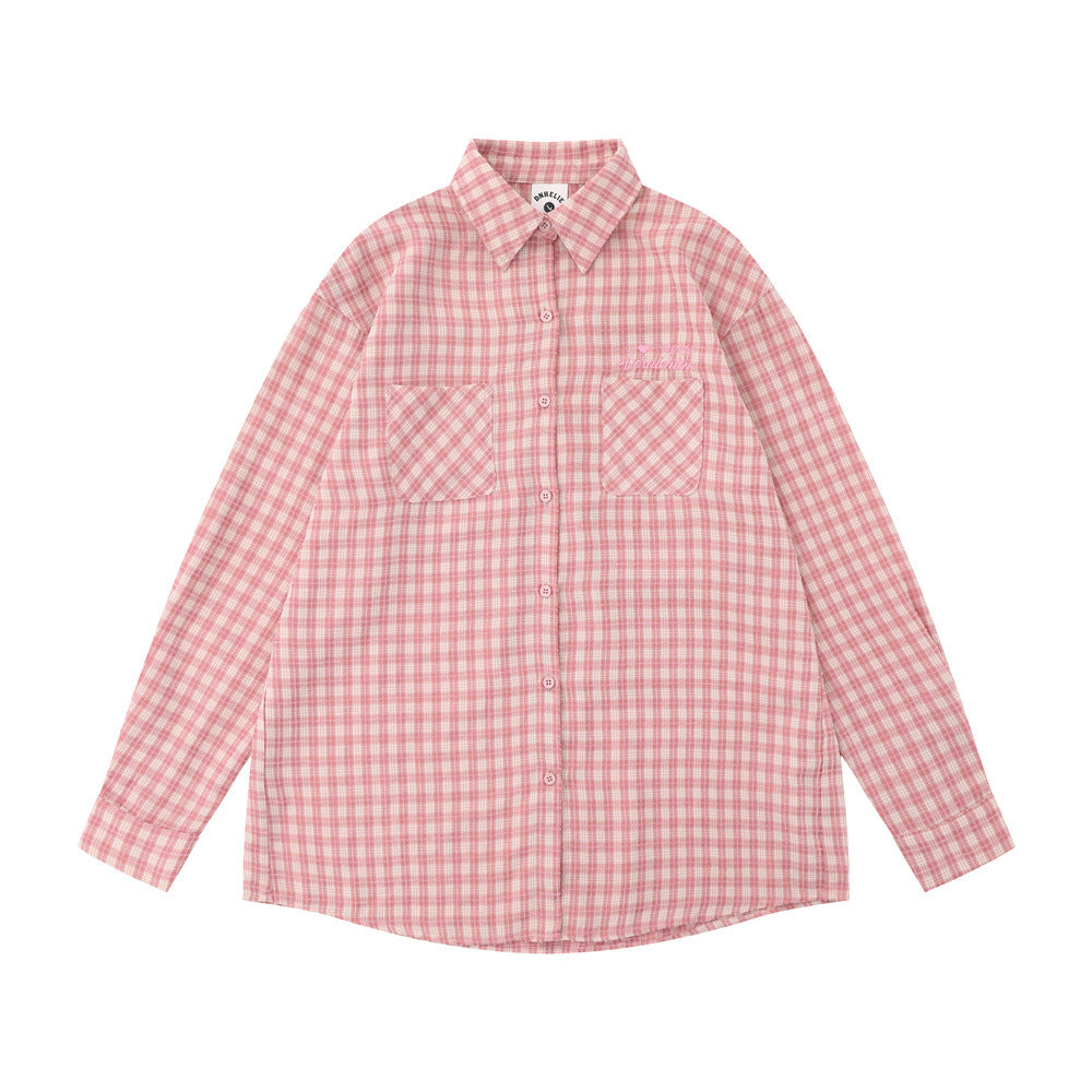 Simple Embroidery Pocket Long Sleeve Shirt Outdoor Street Fashion Brand