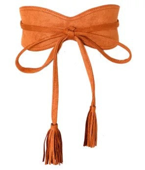 Girdle Tassels Bandage Fashion Waistband Slimming All-match Decorative Belt Dress Wide Belt