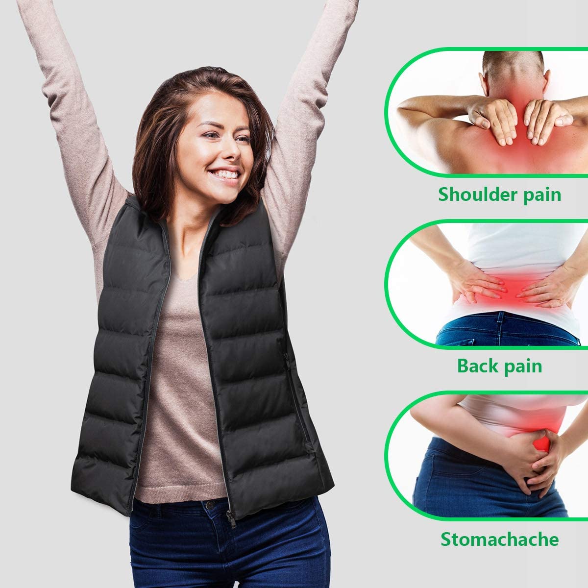 Intelligent Three-speed Temperature Control Electric Heating Vest Keeps The Whole Body Warm