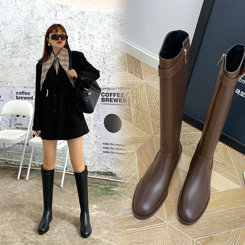 Flat Bottom Long Tube Straight Tube Fashion But Knee-length