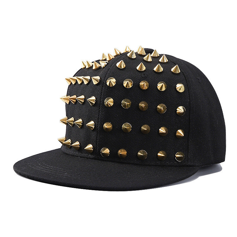 New Street-style Edgy Fashion Cap With Rivets