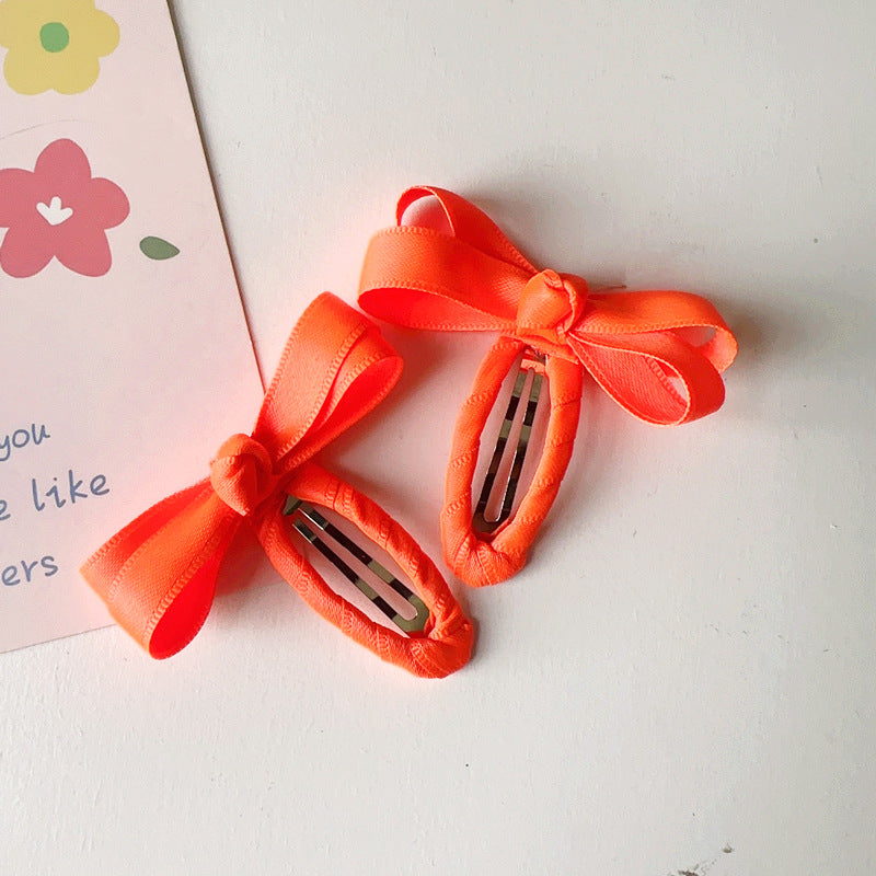 New Spring And Summer Candy Color Series Cotton Tape Bow Hair Accessories
