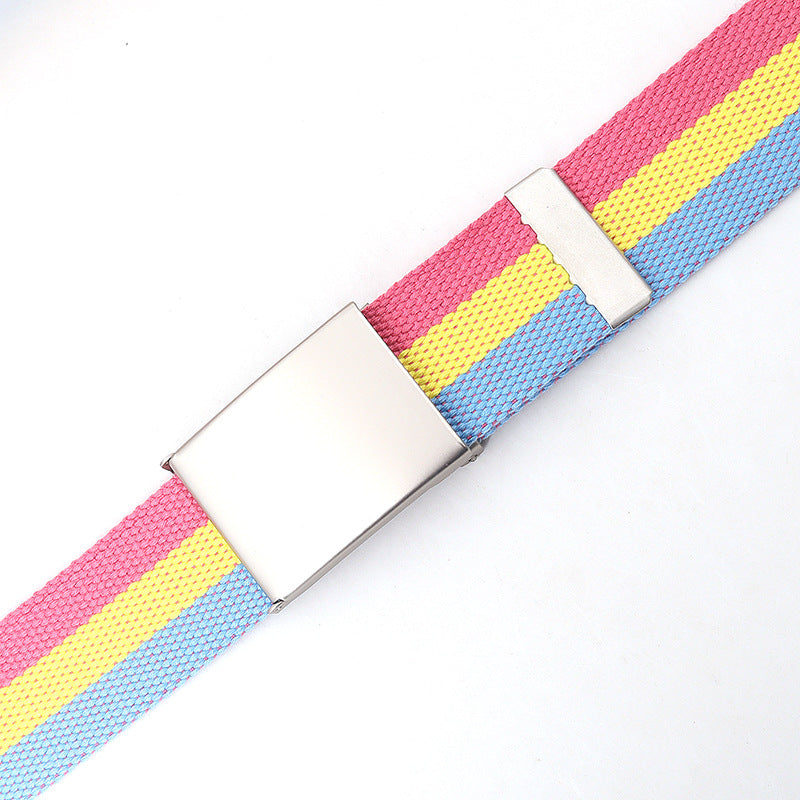 Casual Ethnic Canvas Jeans Belt Teens