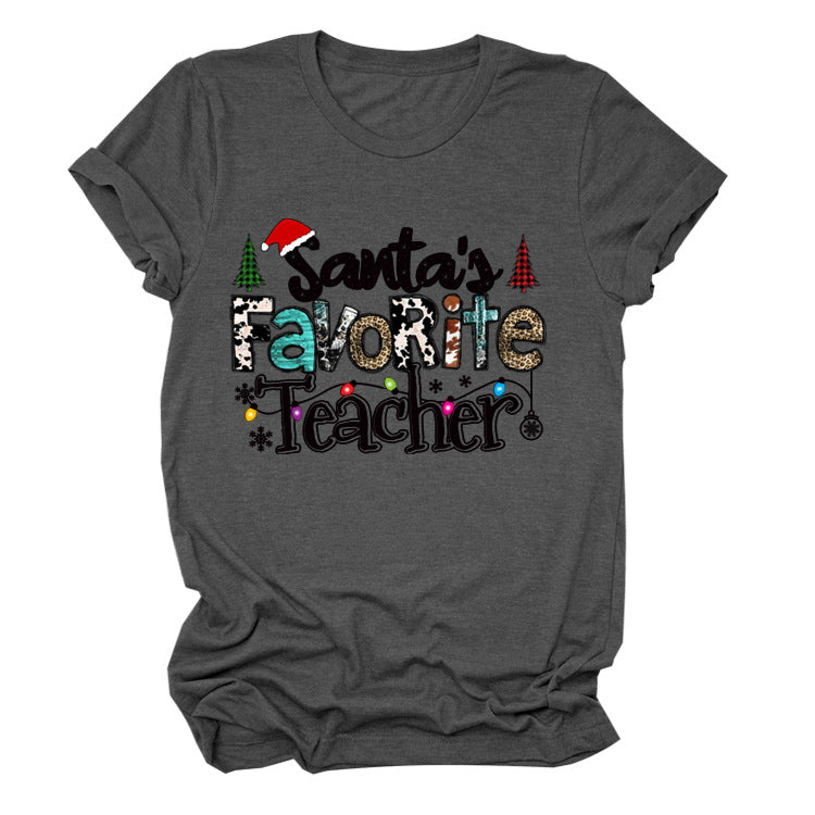European And American Christmas Vintage Short Sleeve
