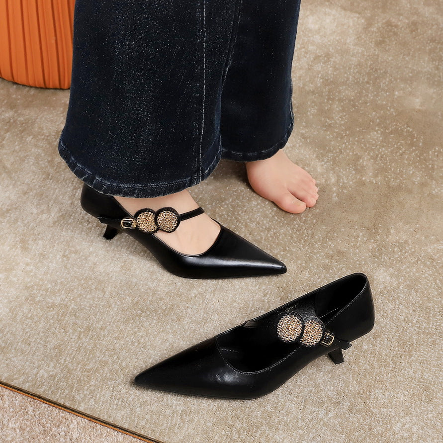 Party High Heels Thin Heel Shallow Mouth Pointed Toe