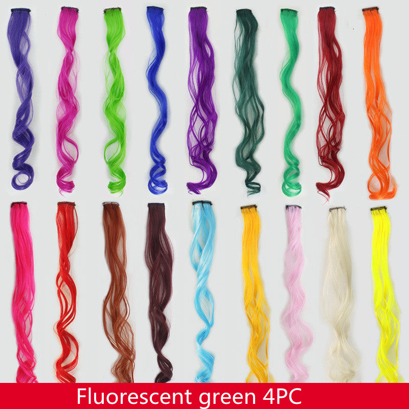 Hanging Ear Dyeing Piece, Wig Piece, Scheming Gradient Highlighting Wig, Color Hanging Ear Perm, One Piece Seamless Hair Extension