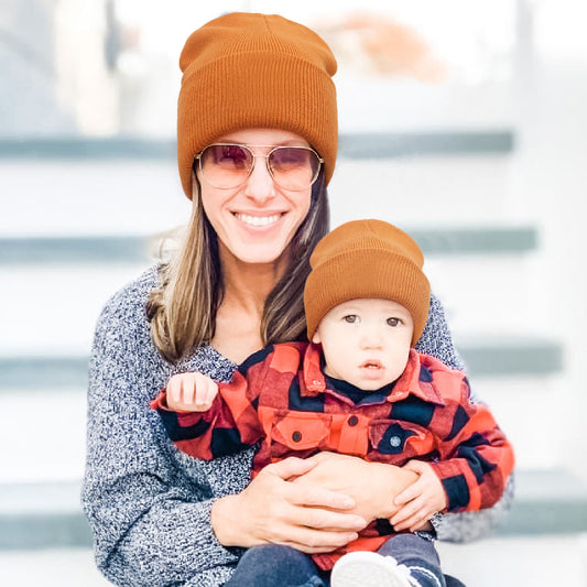 Children Adult Autumn And Winter Knitted Hat Parent-child Style