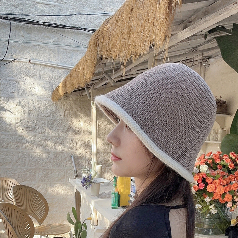 Women's Autumn And Winter New Lamb Wool Bucket Hat