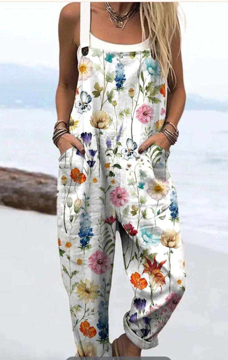 Women's Summer Digital 3D Printing Casual Suspenders