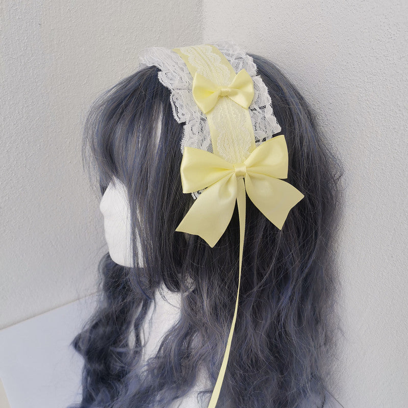 Lolita Headband Headwear Handmade Lace Bow