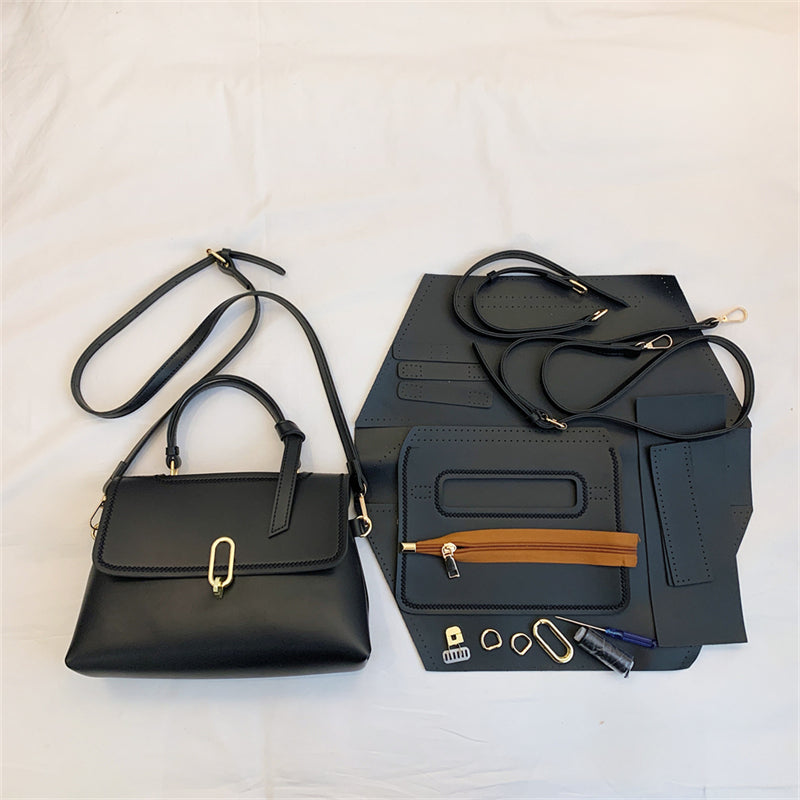 Lock Casual Shoulder Diy Hand Woven Bag