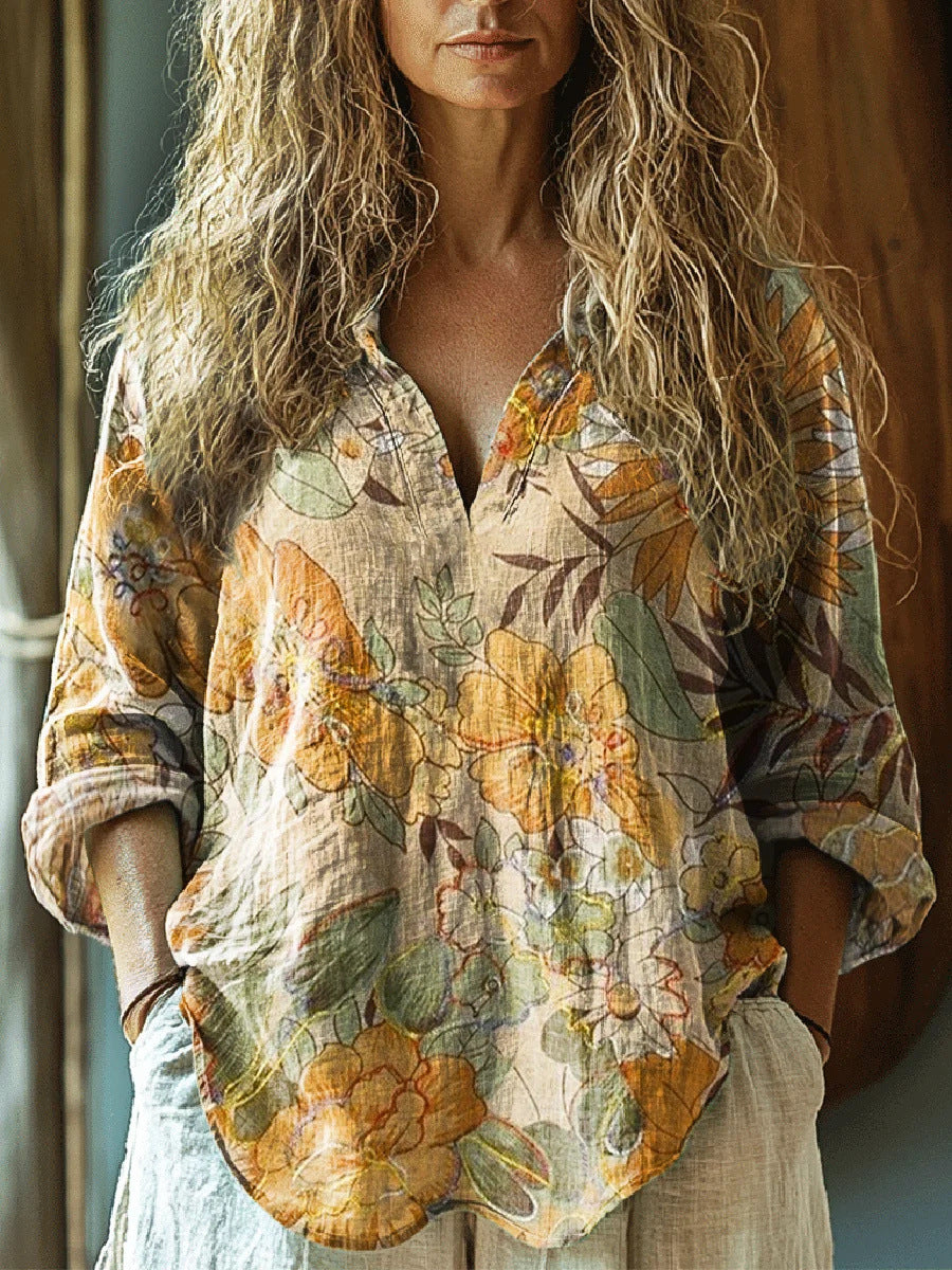 New 3D Digital Printing Ladies Loose Shirt Top