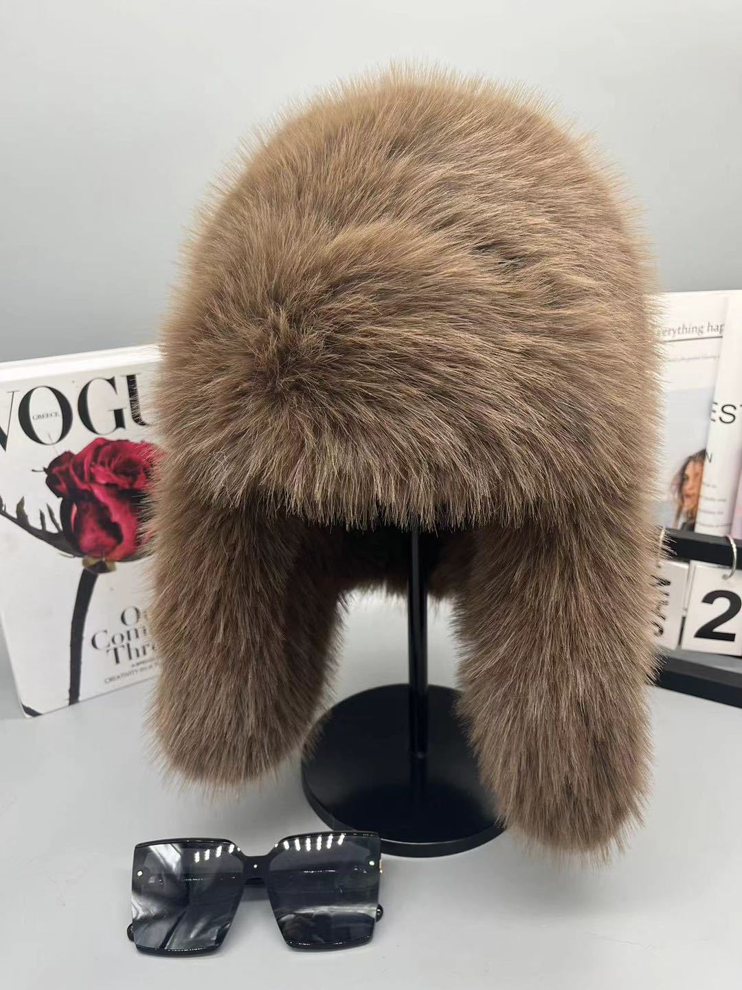 New Autumn And Winter Plush Imitation Fox Fur Hat