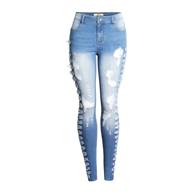 New Women's Ripped Slim Fit Stretch Jeans