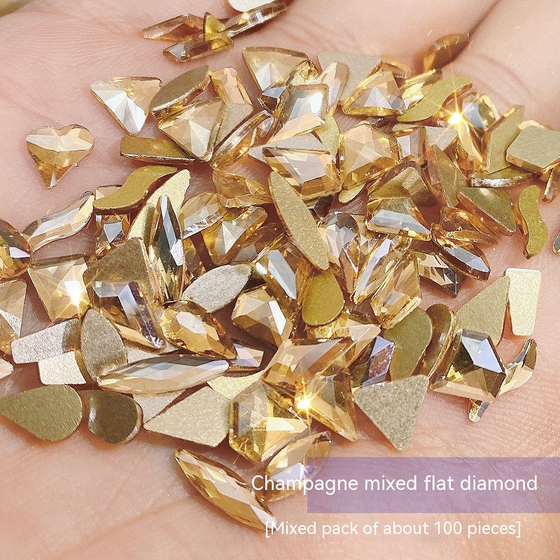 Nail Ornament Mixed 100 Aurora Diamond Phantom Shaped Diamon