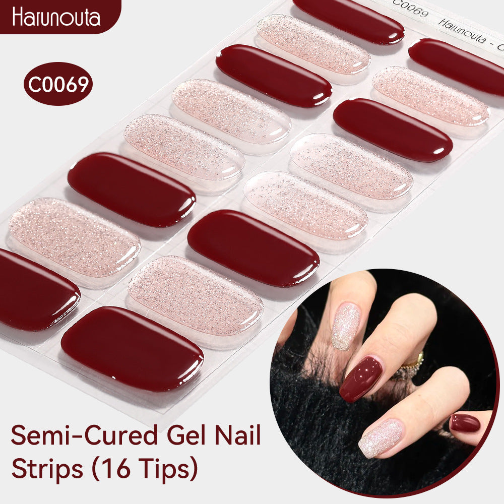 Nail Stickers UV Gel Nail Sticker Semi-curing