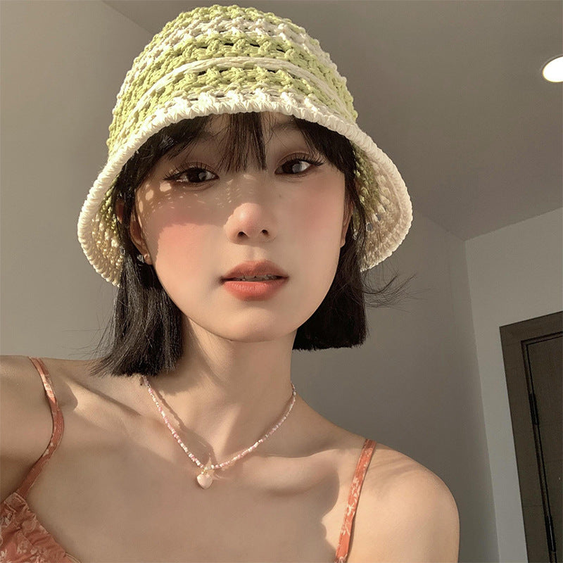 Summer Japanese Face-showing Little Wild Straw Hat Seaside