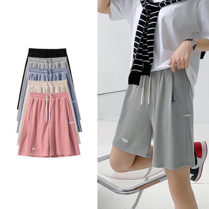 Sports Pants High Waist Casual Wide-leg Pants Women's Trousers Five Points