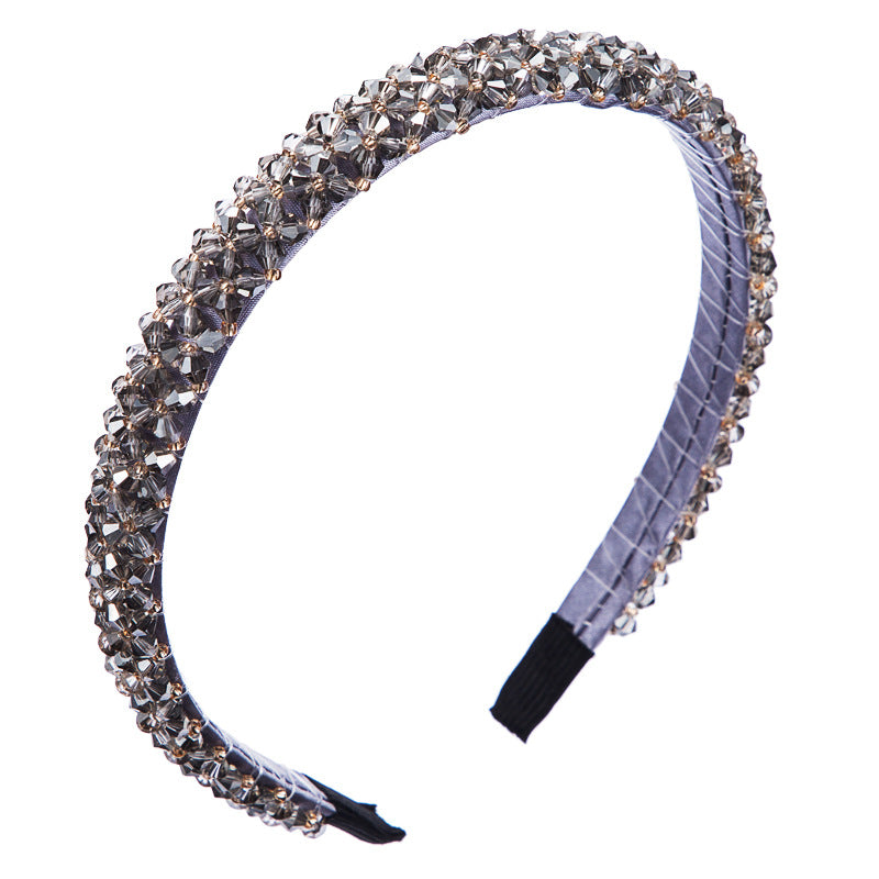 Fishing Line Beaded Fine-edge Fabric Hair Band Women