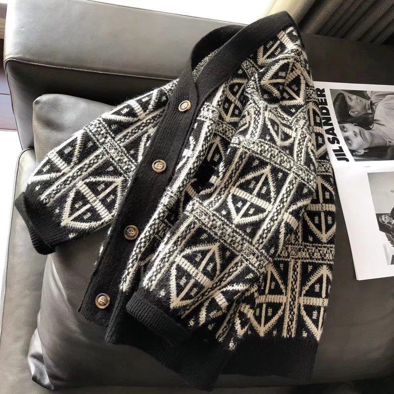 Men's Thickened Double-line Knitted Cardigan