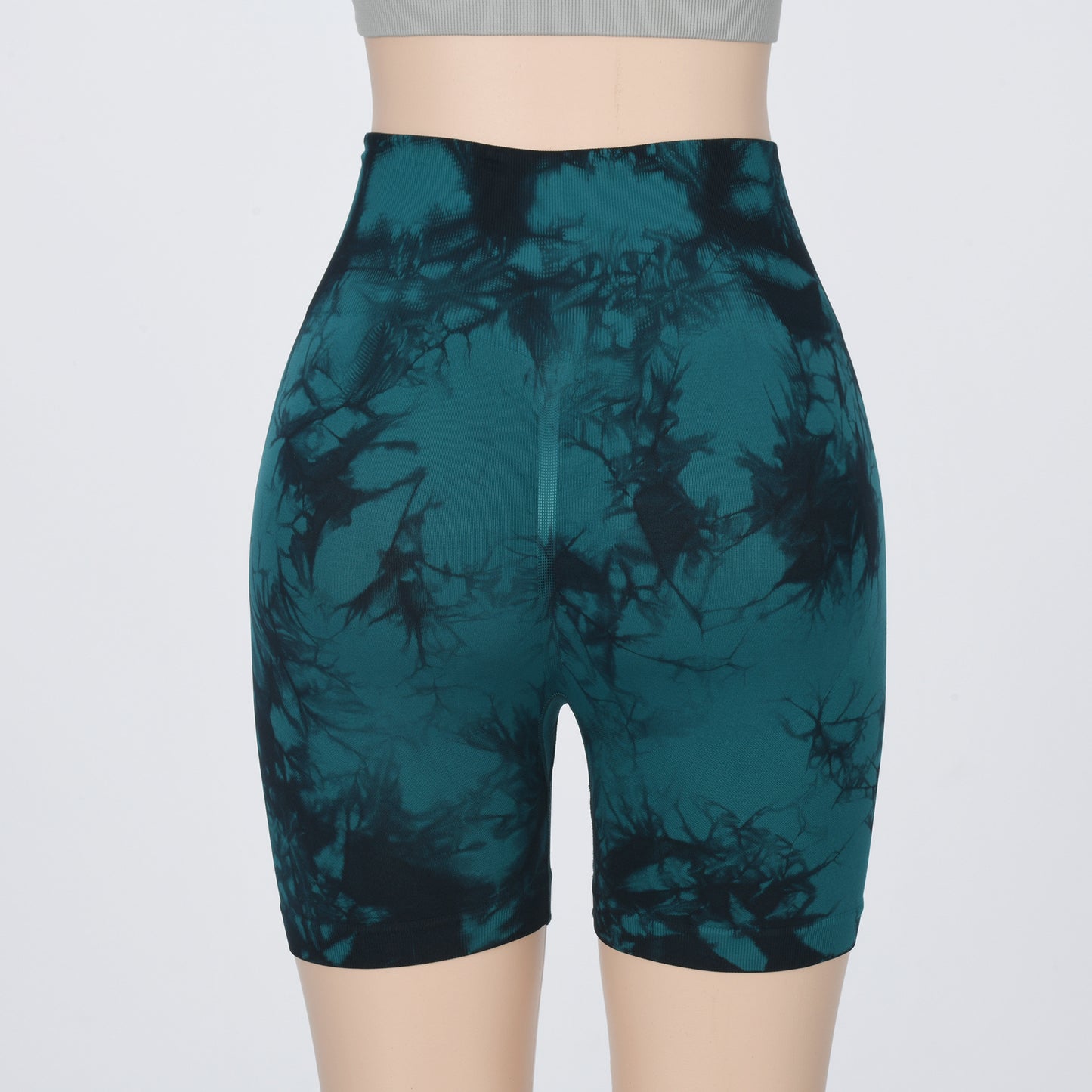 Seamless Tie-dye Sports Tight Shorts