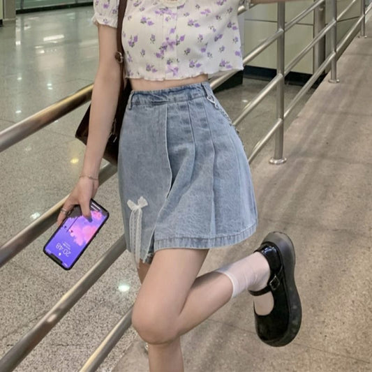 line Pleated High-waisted Skirt New Style