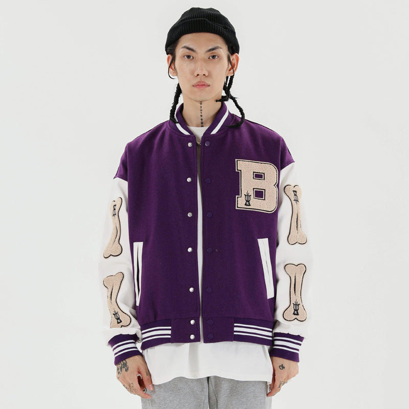 National tide letter embroidery baseball uniform