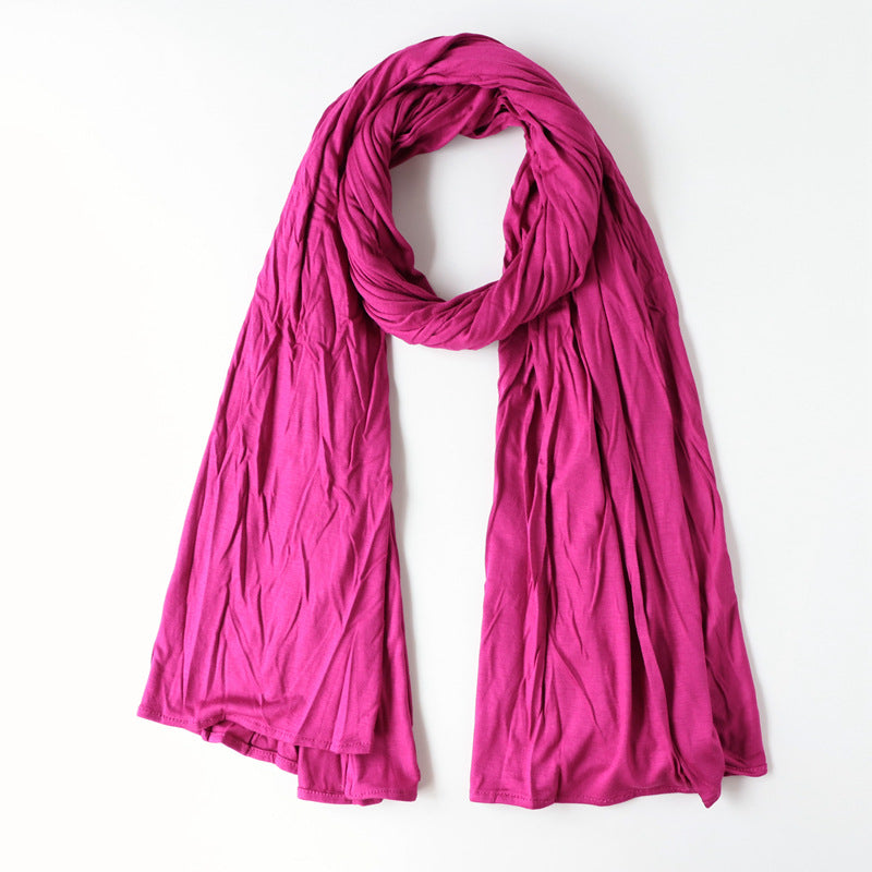 Monochrome mercerized cotton jersey scarf