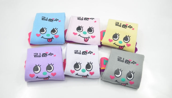 reative cartoon cute five-finger socks women's socks short paragraph ladies cotton toe socks