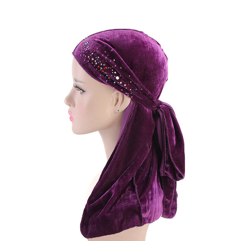 Color hot drill headband hat