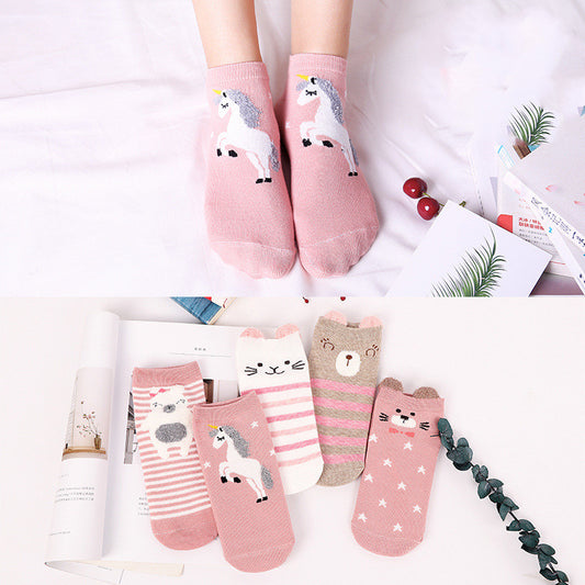 Invisible cute spring and autumn day socks