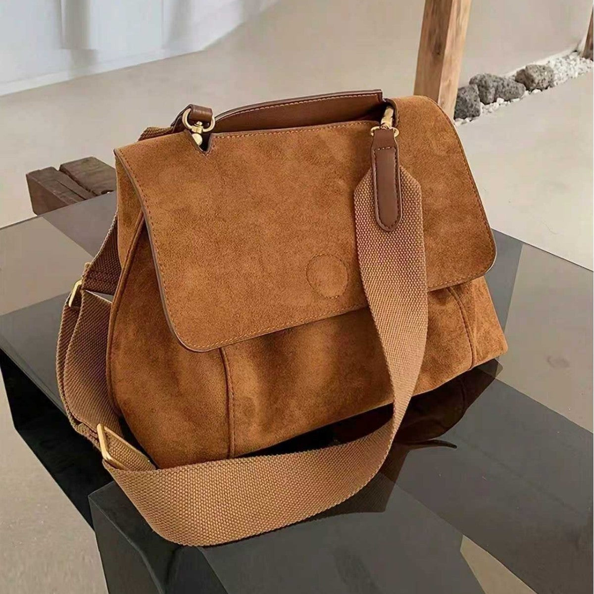 Fabric Women's Bag Stylish And Simple New Retro Solid Color