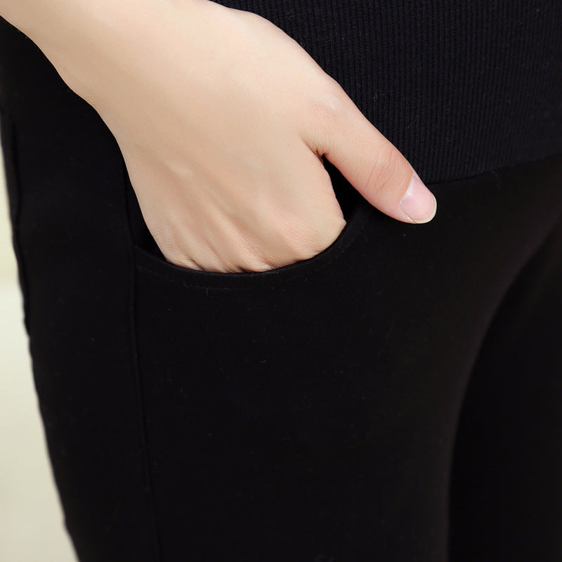 Winter three layer Plush Maternity Pants