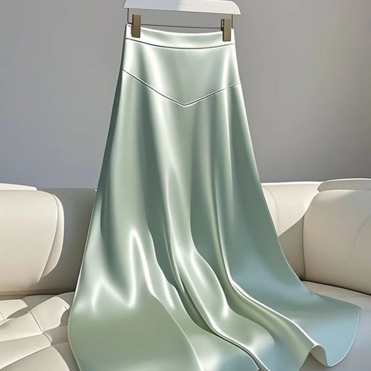 Women's High Waist Slimming A- Line Umbrella Skirt Mid-length