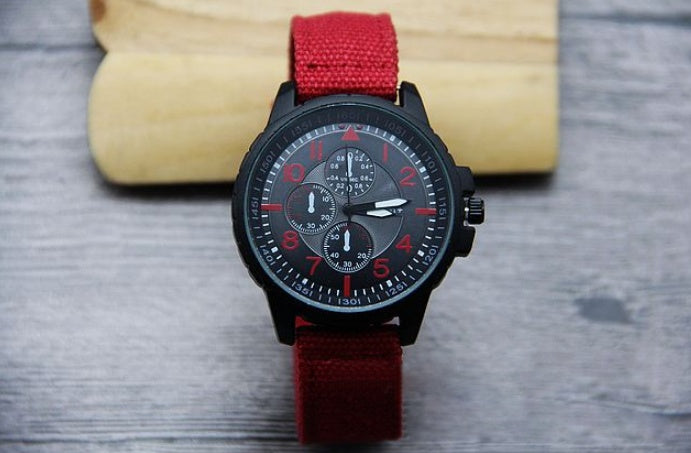 Gun black case cowboy strap watch series cool denim belt student watch men's watch