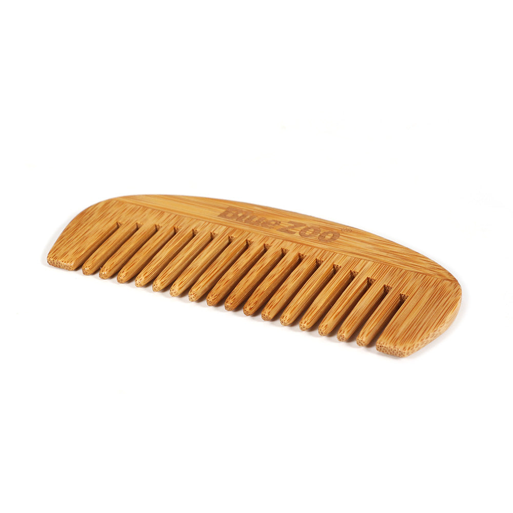 Naturlig bambustræ hårkam massage hovedbund antistatisk herrekam 12x5,2 cm damehårstylingredskab hovedmeridian massagekam