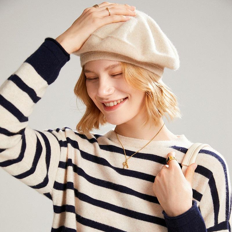 Women's Fashion Warm Thick Solid Color Cashmere Hat
