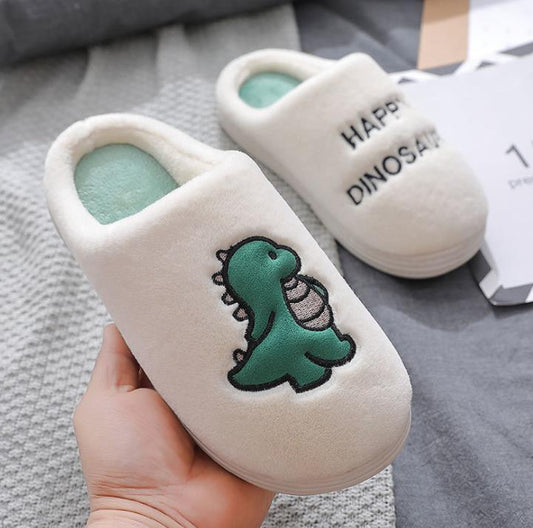 Home Cute New Plush Indoor Couple Warm Cotton Slippers